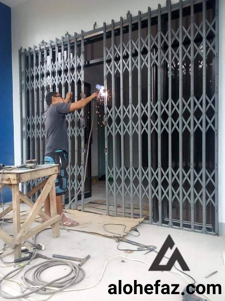 روش های نصب درب آکاردئونی